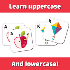Alphabet Matching Memory Game for Kids Ages 3+ – Preschool Letter Matching Board