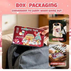 Magnetic Blocks Set – 45PCS Educational STEM Travel Building Toys for Christmas