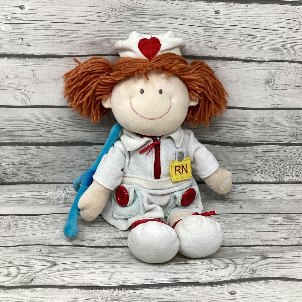 Russ Berrie Regina RN Activity Doll Learning Teaching Zip Button Tie Snap