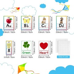 Yisong 56 Pieces Colorful Alphabet and Number Bulletin Board Set Educational …