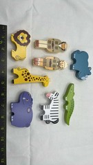YOU CHOOSE Melissa & Doug replacement wooden ANIMAL safari rescue shape sorter