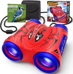 Boy Toys Age 3-12,Binoculars for Kids with Bird Watching Manual&Compass,Outdoor