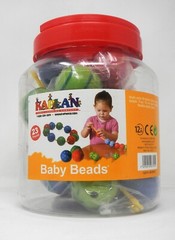 Kaplan 39271 Sensory Textured Colorful Baby Beads 23pcs