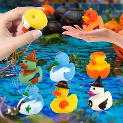 Fudragtn 50 Pcs Halloween Rubber Ducks Halloween Ducks For Jeeps Ducking Random