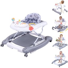 5 in 1 Foldable Baby Walker, Activity Baby Walker-Baby Bouncer, Rocker, Activ…