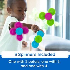 Multicoloured BPA Free Teaching Equipment Toy Set with 3 Colorful Spinners