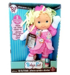 Baby’s First Zip-Ity Friends Princess Button Zip Fasten Buckle Tie Learning Doll