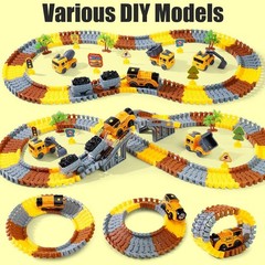 281 PCS Race Tracks Construction Toys for 3 4 5 6 7 8 9 Year Old Boys Girls, 4 P