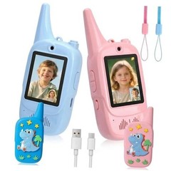 Video Walkie Talkies for Kids, Long Range Rechargeable Pack Kids Walkie 2