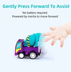 6/12Pcs Mini Inertial Pull Back Engineering Car Set Child Kids Cartoon Toys Birt
