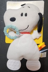 Peanuts Snoopy 9″ Inch Sensory Crinkle Blanky & Teether Activity Toy