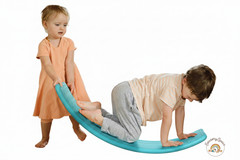Kids Wobble Balance Board Montessori Waldorf Toy for Toddlers Ages 3-6 Blue 32in