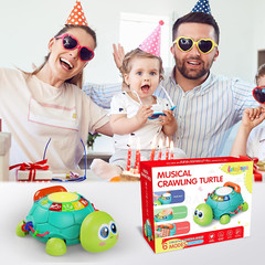 Baby Toys 6 to 12 Months, Tummy Time Toy for 12-18 Months, Musical Turtle Crawli