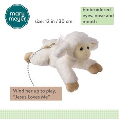 Inspirational Wind-Up Musical Lamb Soft Toy, Jesus Loves Me