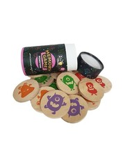16Pcs Monsters Memory Game Wooden Disc Matching Natural Toys Christmas Gift