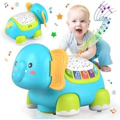 5 in 1 Multifunction Elephant Crawling Toys with Music,Light & Projector 0-12mth