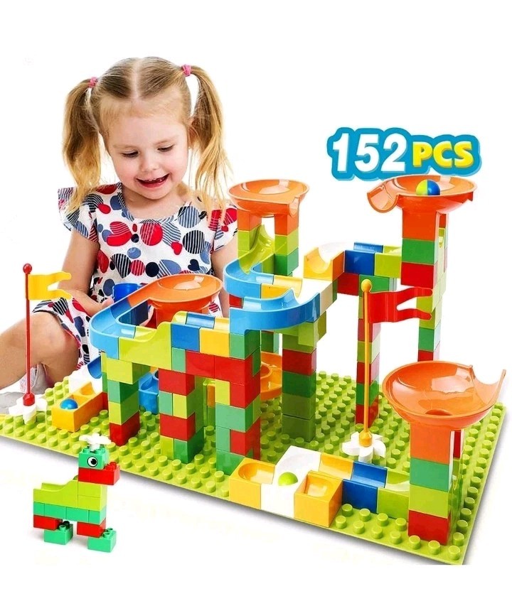 152 PCS – Marble Run Building Blocks Classic Big Blocks Developmental Toy
