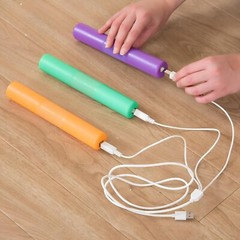 TTS 12pcs Light Up Glow Cylinders Toy for Kids, Educational Sensory Toys EY11108