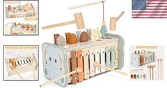 Wooden Montessori Toys for 1 Old Multi-Activity Educational Playset