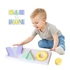2-in-1 Shape Sorter Puzzle – Montessori Wooden Educational Toy for Toddlers 1