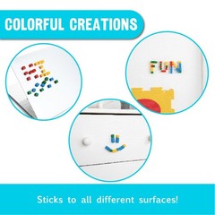 StickiKubes, Mini Stacking Cubes that Stick to Anything, Non Toxic Kid Safe S…