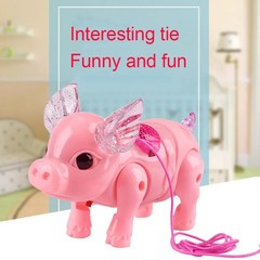 New Pink Color Electric Walking Pig Toy With Light Musical Kids Funny