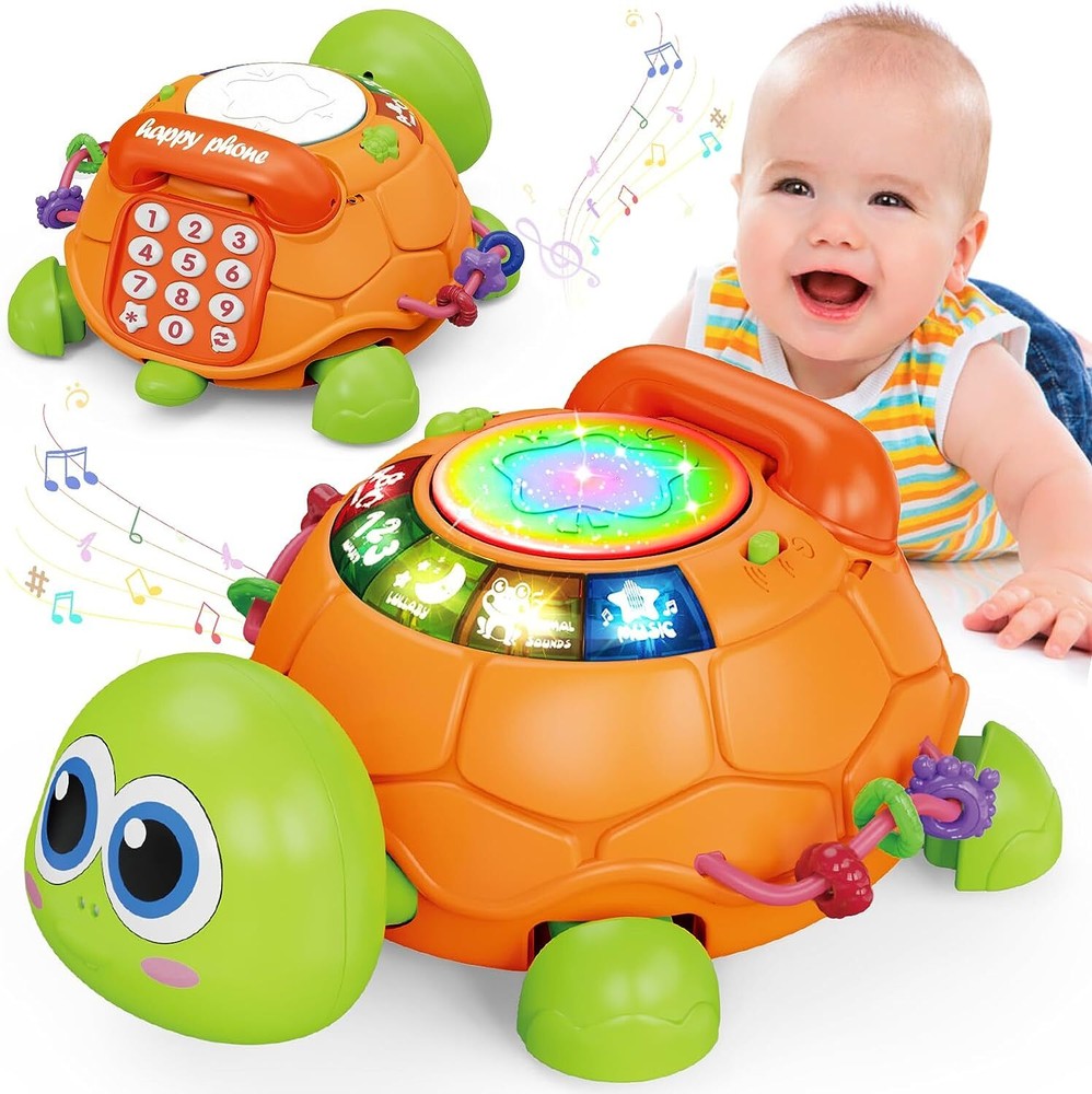 Baby Toy 6 to 12 Months – Musical Turtle Crawling Early Learning Educational Toy