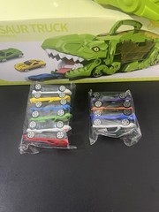 Dinosaur Track Toy Car Set Boys Age 3-6Y Tyrannosaurus Rex w/ 10 Diecast Cars