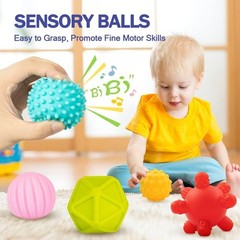 NEW Jyusmile Montessori Infant Teething Toys Set for 6-12 Months Old Babies