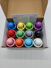 12PCS Color Sorting Cups Wood Color Sorting Sensory Toy