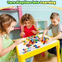 ABC Lacing Beads Set – Learning Activity for Kids, 10 Colors