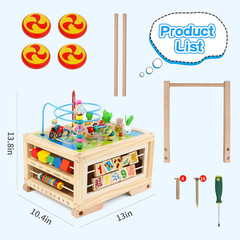 Wooden Activity Cube 7-In-1 Montessori Toy Multipurpose Educational Learning Toy