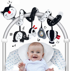 Car Seat Toys for Babies 0-6 Months, Black and White High Contrast Baby
