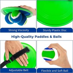 Durable Toss & Catch Set for Kids – Adjustable Paddles & Family Fun Ages 4-8