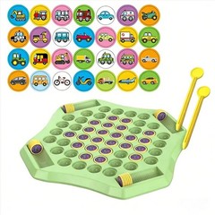 Kids Memory Game Board Chess 54 Cards Animal Fruit Flip Chess Educational Logica