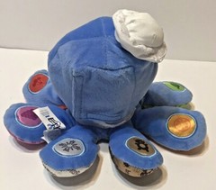 Baby Einstein Musical Octopus 9” Plush Blue Stuffed Toy Works 3 Languages