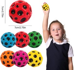 3PCS Mini Super High Bouncing Balls ToysRubber Space Toy for Kids