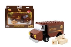 Daron UPS Package Car Construction Toy Over 100 Building Blocks for Kids
