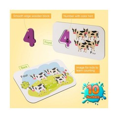 Coogam Numbers and Alphabets Flash Cards Set – ABC Wooden Lette… FAST USA SHIP