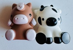 Lot Of 14 Farm Animals & Farmer Pretend Finger Puppets Toys Toddler Learning Toy