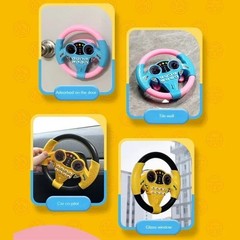 Kids Steering Wheel Toy with Lights & Sounds Educational Car Driving Toy