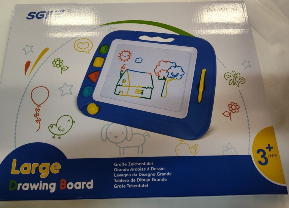 SGILE Large Magnetic Drawing Board 4 Colors 16×13in Writing Blue (NEW) SEH-191
