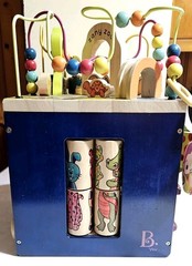 B. Zany Zoo Wooden Activity Cube, Multicolor, Alphabet Motor Skills Toy