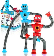 Autism Sensory Toys for Kid Boys Year Old Ages 4 5 6 7 8 9 10(2PCS), Suction Rob