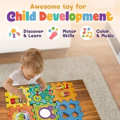 Baby Activity Cubes, 6 in 1 Multifunction Sensory Toy for Toddlers with Lighting