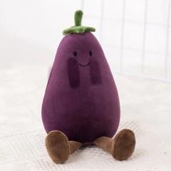 Fruit Plush Toy Stuffed Eggplant Honey Peach Banana Pear Plush Pillow Soft Food