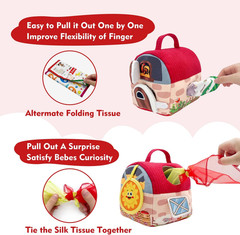 Baby Toys 6-12 Months, 11PCS Surprise Barn Toy with Stuffed Farm Animals, Rattle