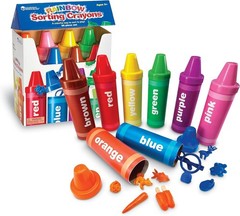 Rainbow Sorting Crayons – Color Recognition Toy for Toddlers