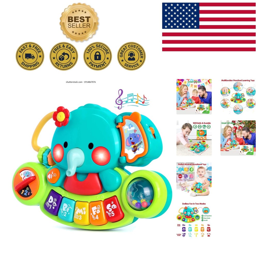 Funny Sounds Elephant Piano Toy – Engaging Musical Experience for 6 to 12