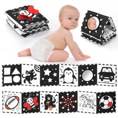 AJsupojouet High Contrast Baby Toys for Newborn | Tummy Time 14×14×3cm, Bee